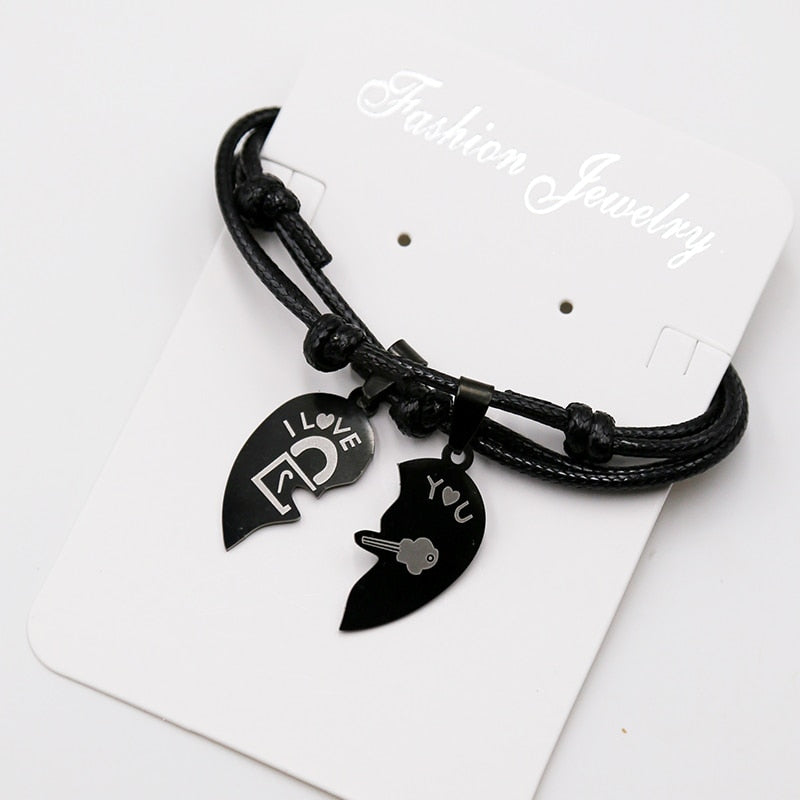 Key Lock Paired Bracelet for Couples