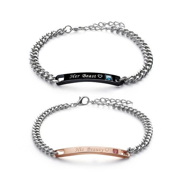 Her King His Queen: Couple Bracelets