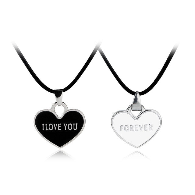 "I Love You Forever" Couple Pendant Necklace
