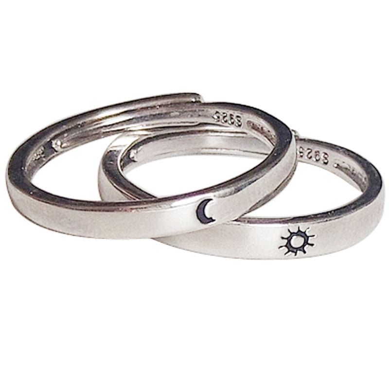 "Sun and Moon" Couple Rings