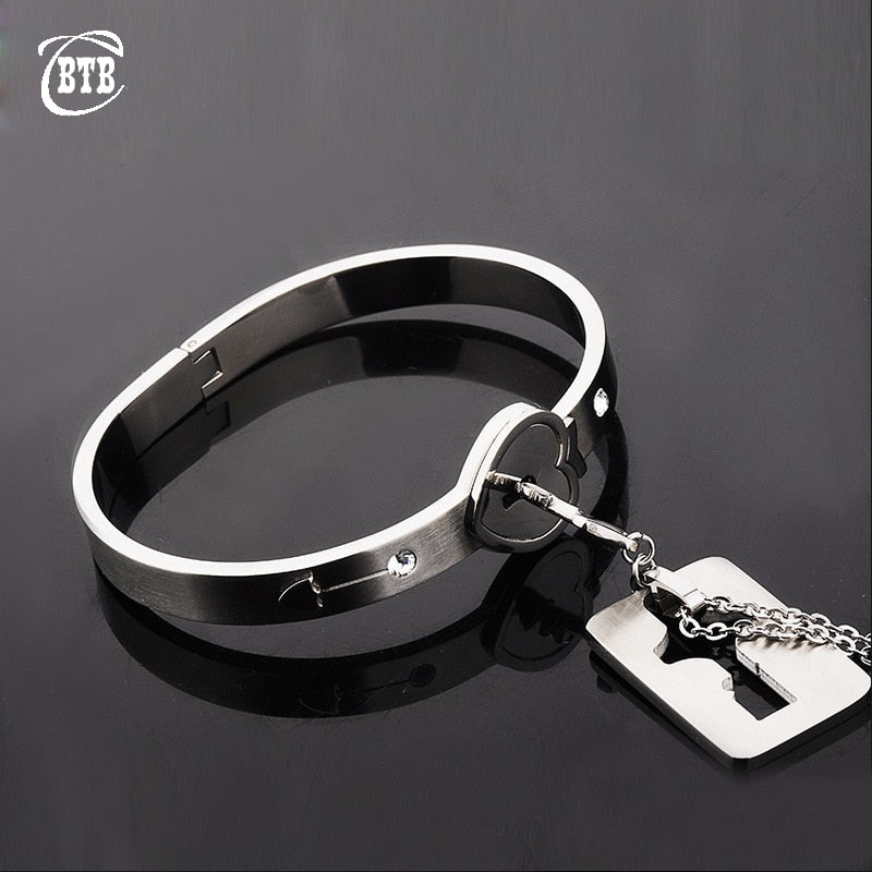 Heart Lock Key Pendant