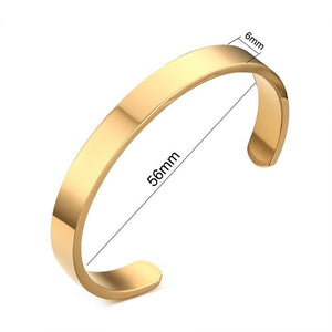 Vnox Engraving Couple Cuff Bracelets