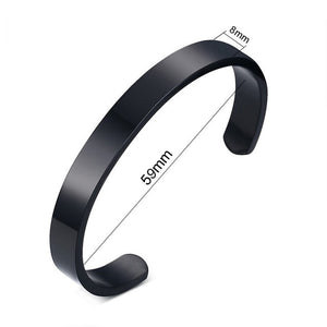 Vnox Engraving Couple Cuff Bracelets