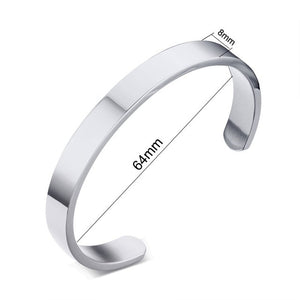 Vnox Engraving Couple Cuff Bracelets