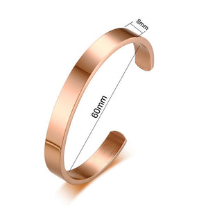 Vnox Engraving Couple Cuff Bracelets