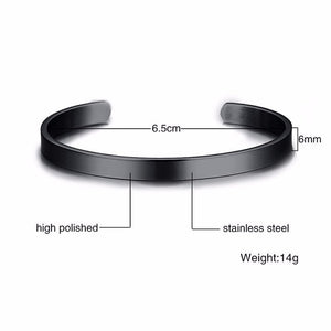 Vnox Engraving Couple Cuff Bracelets