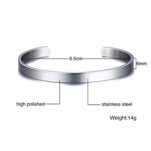 Vnox Engraving Couple Cuff Bracelets