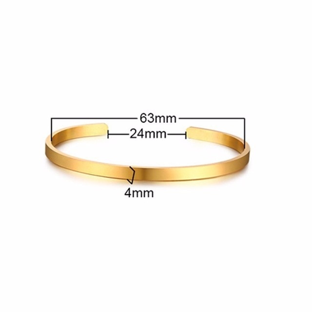Vnox Engraving Couple Cuff Bracelets