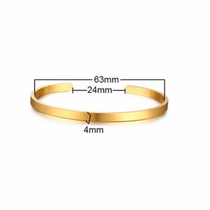 Vnox Engraving Couple Cuff Bracelets
