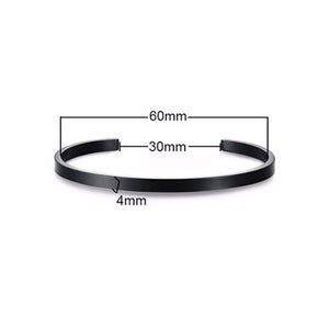 Vnox Engraving Couple Cuff Bracelets