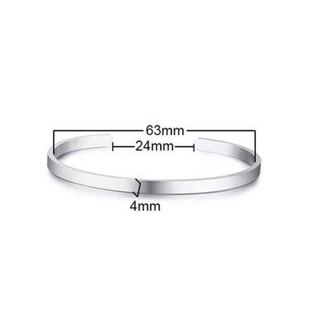 Vnox Engraving Couple Cuff Bracelets