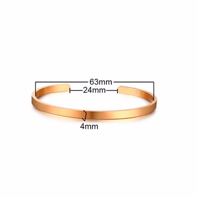 Vnox Engraving Couple Cuff Bracelets