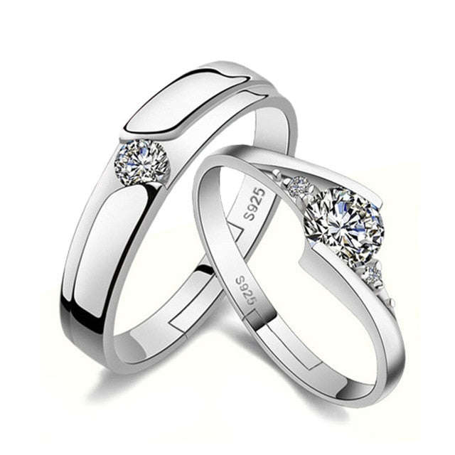 Crystal Lovers' Rings for Couples